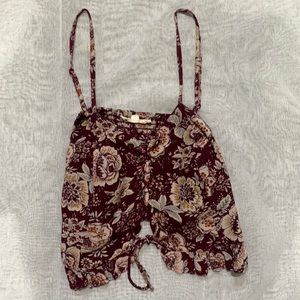 L.A Hearts floral blouse with brass tie detail